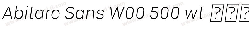 Abitare Sans W00 500 wt字体转换